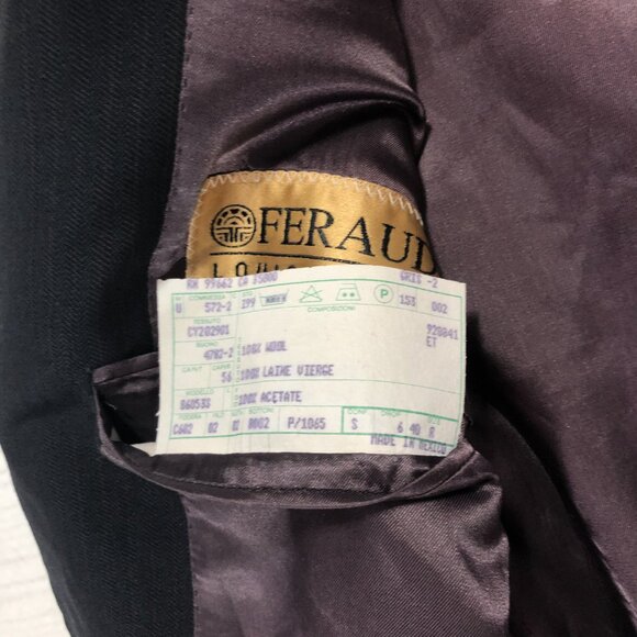 Louis Feraud 100% Wool Men's Three Button Sports Coat Size‎ 40R - Picture 7 of 8